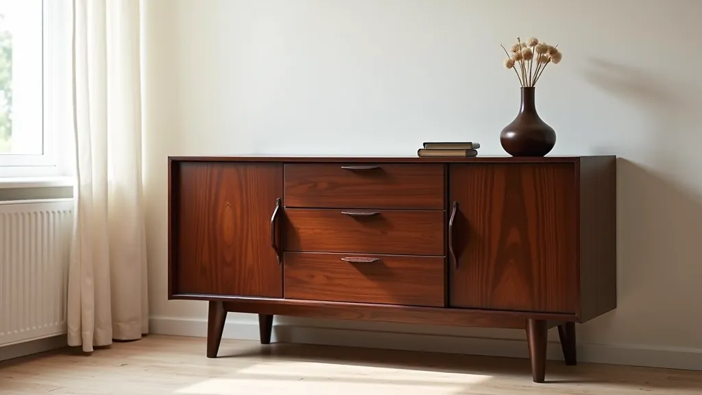 Vintage Soviet wooden furniture with modern paint finish